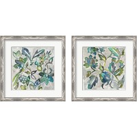 Framed 'Sapphire Vine 2 Piece Framed Art Print Set' border=