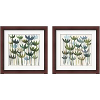 Framed 'Green Garden 2 Piece Framed Art Print Set' border=