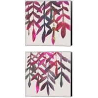 Framed 'Fuchsia Vine 2 Piece Canvas Print Set' border=