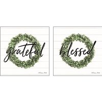 Framed 'Blessed & Grateful 2 Piece Art Print Set' border=