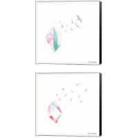 Framed 'Crystal Birds 2 Piece Canvas Print Set' border=