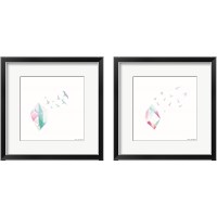 Framed 'Crystal Birds 2 Piece Framed Art Print Set' border=