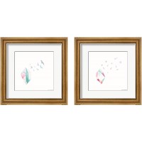 Framed 'Crystal Birds 2 Piece Framed Art Print Set' border=
