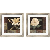 Framed 'Magnolia Breeze 2 Piece Framed Art Print Set' border=