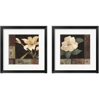 Framed 'Magnolia Breeze 2 Piece Framed Art Print Set' border=
