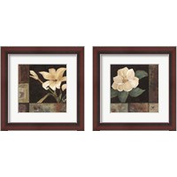 Framed 'Magnolia Breeze 2 Piece Framed Art Print Set' border=