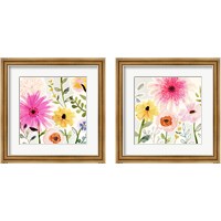 Framed 'Floral Pop 2 Piece Framed Art Print Set' border=