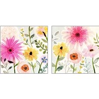 Framed 'Floral Pop 2 Piece Art Print Set' border=
