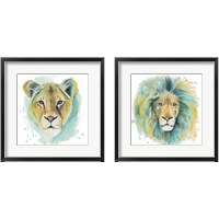 Framed 'Chromatic Cats 2 Piece Framed Art Print Set' border=