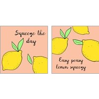 Framed 'Lemon Squeeze 2 Piece Art Print Set' border=