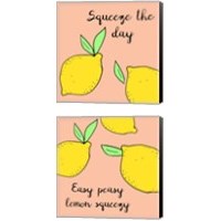 Framed 'Lemon Squeeze 2 Piece Canvas Print Set' border=