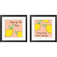 Framed 'Lemon Squeeze 2 Piece Framed Art Print Set' border=
