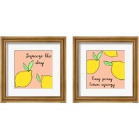 Framed 'Lemon Squeeze 2 Piece Framed Art Print Set' border=