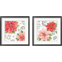 Framed Country Poinsettias 2 Piece Framed Art Print Set