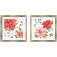 Framed 'Country Poinsettias 2 Piece Framed Art Print Set' border=