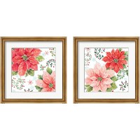 Framed 'Country Poinsettias 2 Piece Framed Art Print Set' border=