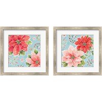Framed 'Country Poinsettias 2 Piece Framed Art Print Set' border=