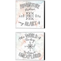 Framed World Traveler 2 Piece Canvas Print Set