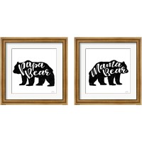 Framed 'Mama & Papa Bear 2 Piece Framed Art Print Set' border=