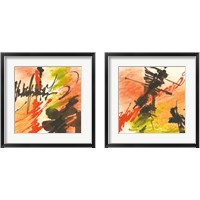 Framed Graffiti Orange 2 Piece Framed Art Print Set