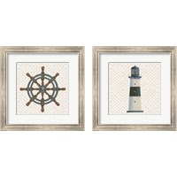 Framed 'Day at Sea 2 Piece Framed Art Print Set' border=