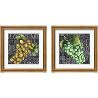 Framed 'Wine Grapes 2 Piece Framed Art Print Set' border=