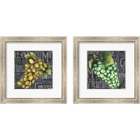 Framed 'Wine Grapes 2 Piece Framed Art Print Set' border=