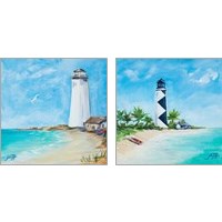 Framed 'Lighthouses 2 Piece Art Print Set' border=