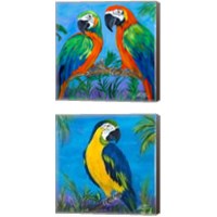 Framed 'Island Birds 2 Piece Canvas Print Set' border=