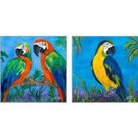 Framed 'Island Birds 2 Piece Art Print Set' border=