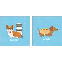 Framed 'Good Dogs 2 Piece Art Print Set' border=