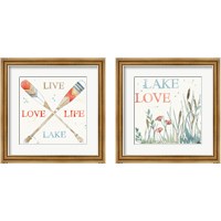 Framed Lakehouse Red 2 Piece Framed Art Print Set