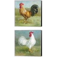 Framed 'Noble Rooster 2 Piece Canvas Print Set' border=