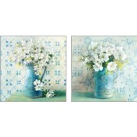 Framed 'May Blossoms 2 Piece Art Print Set' border=