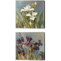 Framed 'Spring Iris  2 Piece Canvas Print Set' border=