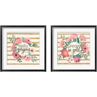 Framed Gorgeous Pink 2 Piece Framed Art Print Set