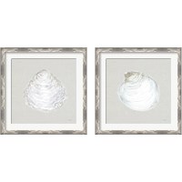 Framed 'Serene Shells  Tan 2 Piece Framed Art Print Set' border=
