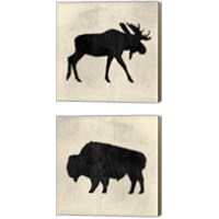 Framed Neutral Lodge 2 Piece Canvas Print Set