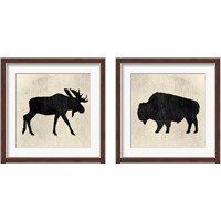 Framed 'Neutral Lodge 2 Piece Framed Art Print Set' border=