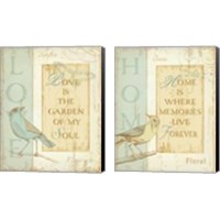 Framed 'Secret Garden 2 Piece Canvas Print Set' border=