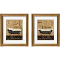 Framed 'Bain de Madame & Monsieur 2 Piece Framed Art Print Set' border=