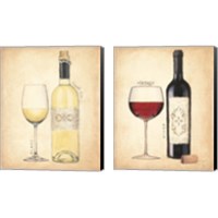Framed White & Red Wine 2 Piece Canvas Print Set