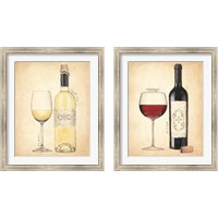 Framed White & Red Wine 2 Piece Framed Art Print Set
