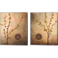 Framed 'Fall Stems in the Light and Warmth 2 Piece Canvas Print Set' border=