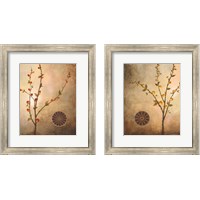 Framed 'Fall Stems in the Light and Warmth 2 Piece Framed Art Print Set' border=