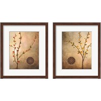 Framed 'Fall Stems in the Light and Warmth 2 Piece Framed Art Print Set' border=