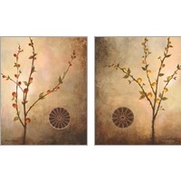 Framed 'Fall Stems in the Light and Warmth 2 Piece Art Print Set' border=