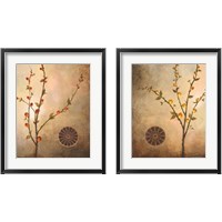 Framed 'Fall Stems in the Light and Warmth 2 Piece Framed Art Print Set' border=