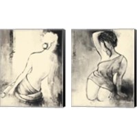 Framed 'Figurative Woman 2 Piece Canvas Print Set' border=