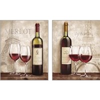 Framed Wine in Paris 2 Piece Art Print Set